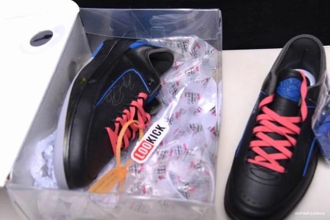 Retro Black Low Jordan 2 Blue Off-White SP DJ4375-004 0717